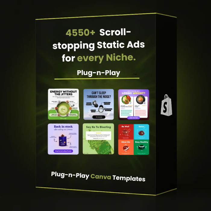 4600 Scroll-stopping Static Ads for every Niche. Plug-n-Play